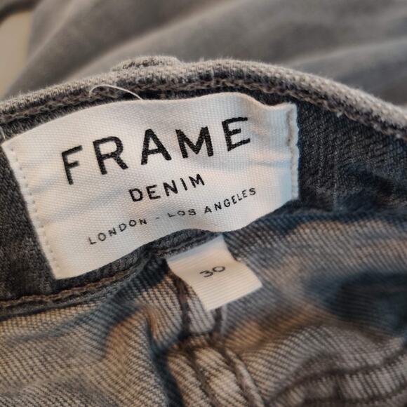 FRAME L'Homme Slim Straight Jeans Gray Stretch Denim - Picture 10 of 10